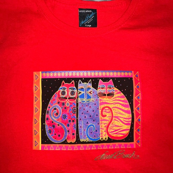 Vintage Laurel Burch Cat t-shirt - XL - Picture 2 of 6